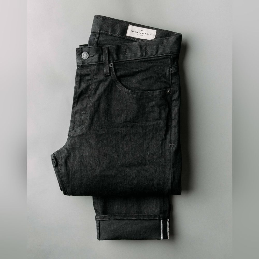 Imogene + Willie Mens Barton Slim Selvedge Rinse Button Fly Denim Jeans 27x29